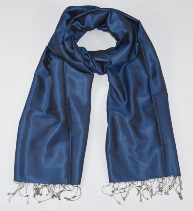 Hedvábná šála Šrínagar - Královská modrá