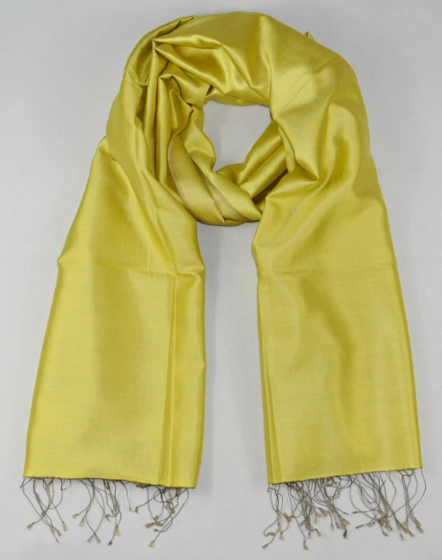 Hedvábná šála Šrínagar - Citrónově žlutá