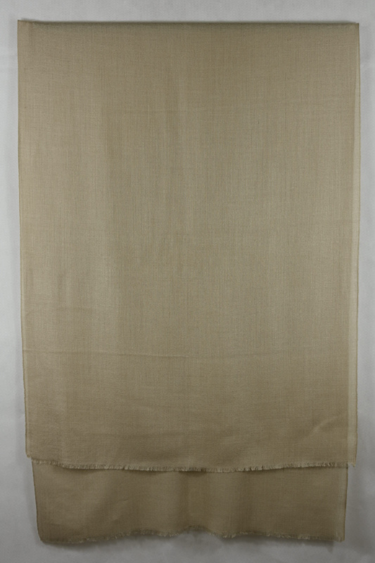 Vlněná jednobarevná šála - zelenohnědá/béžová