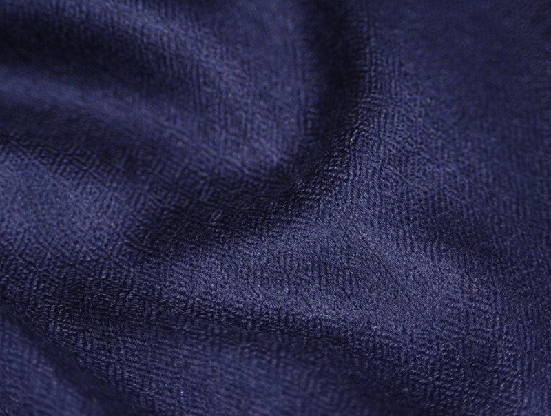 Vlněná jednobarevná šála - noční modrá