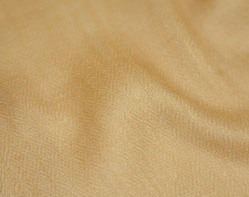 Vlněná jednobarevná šála - okrově žlutá