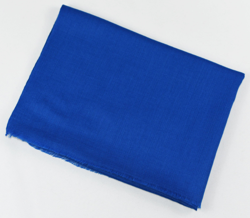 Vlněná jednobarevná šála - kobaltově modrá