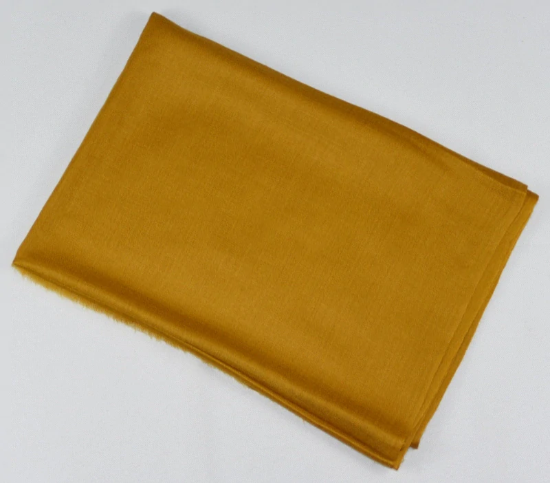 Vlněná jednobarevná šála - hořčicová