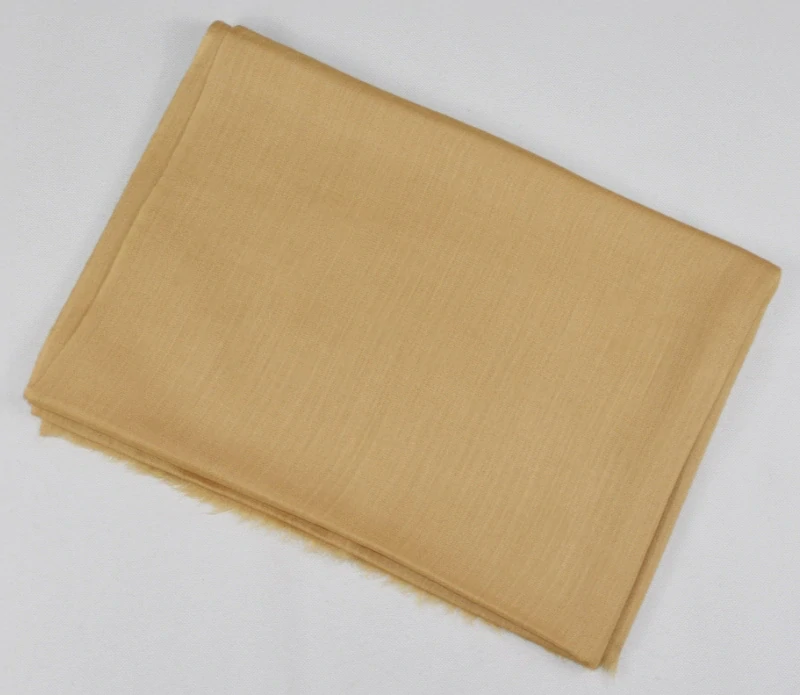 Vlněná jednobarevná šála - okrově žlutá