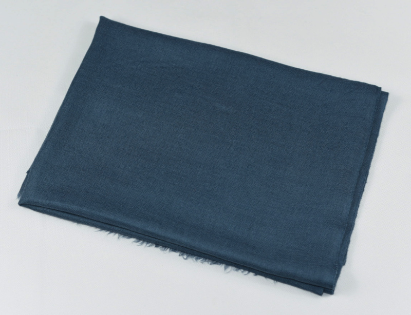 Vlněná jednobarevná šála - petrolejová