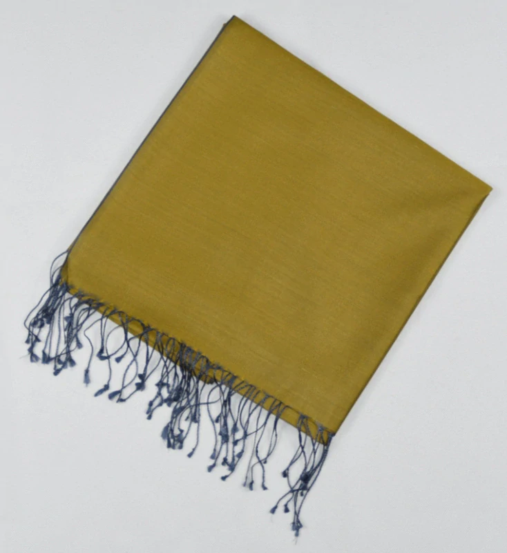 Hedvábná šála Šrínagar - Chartreuse