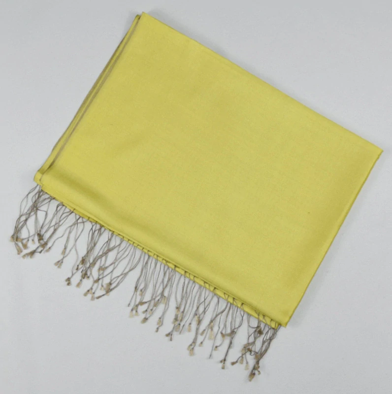 Hedvábná šála Šrínagar - Citrónově žlutá